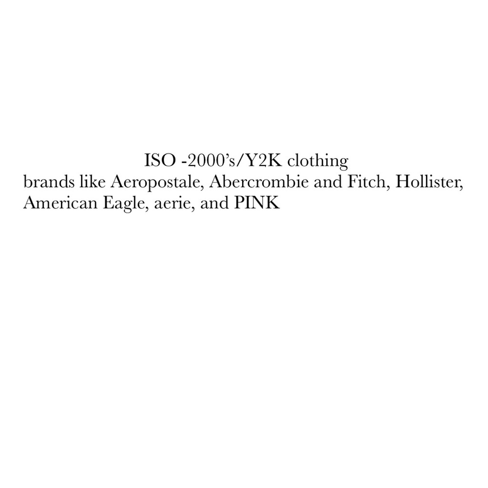 ISO 2000’s/Y2K clothes